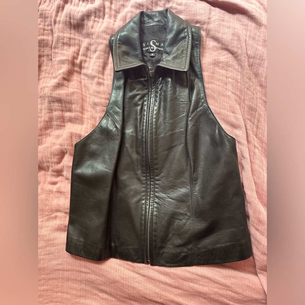Siena collection leather vest 8